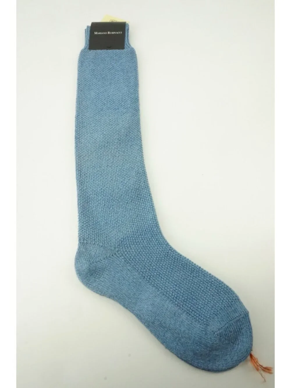 Rubinacci Sky Blue Silk Linen Long Dress Socks Sz 13 BRAND NEW